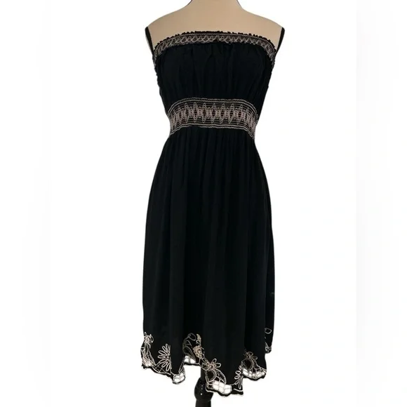 American Rag Elegant Black Embroidered Dress - Picture 1 of 6
